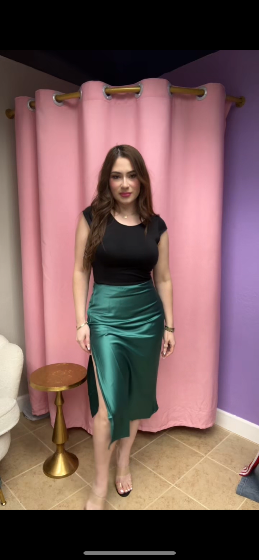 Satin skirt