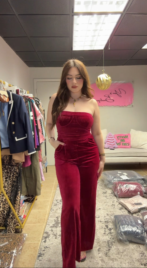 Velvet jumpsuit